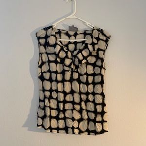 black and white blouse